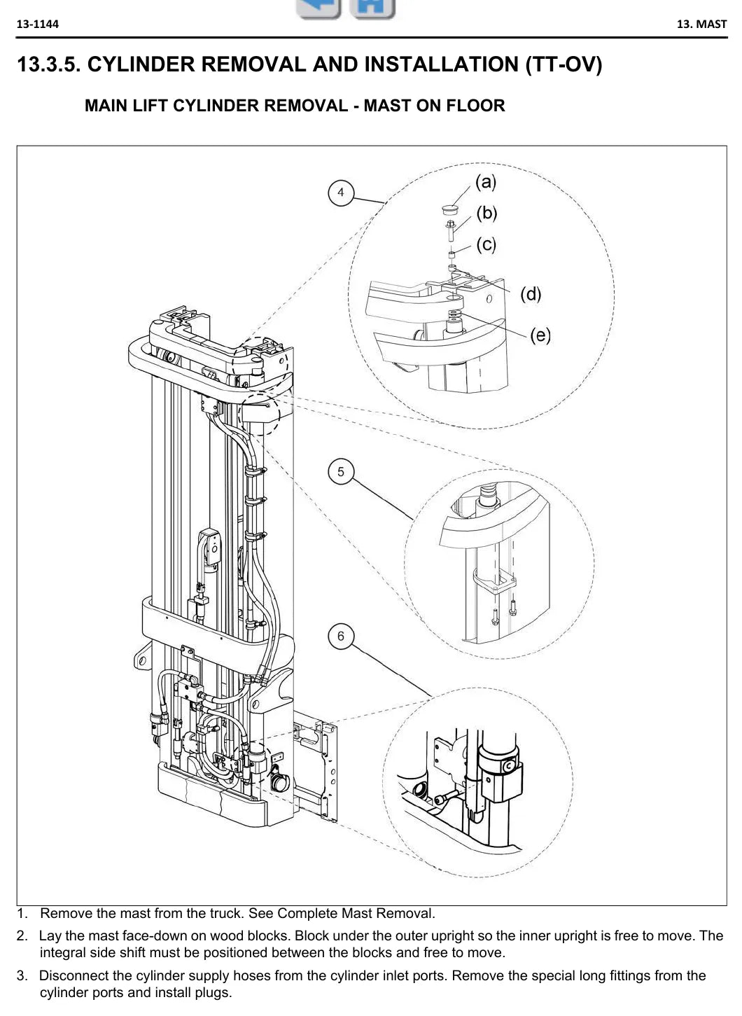 Página interna do Manual de Manutenção Raymond 4460 C30 a C40 — diagrama 2