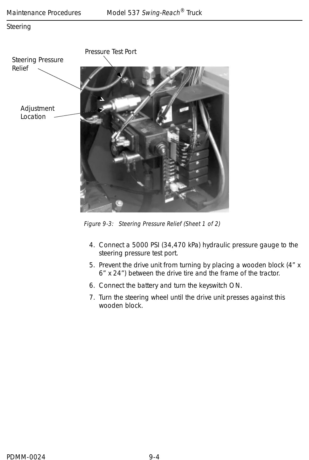 Página interna do Manual de Manutenção Raymond 537 — diagrama 3