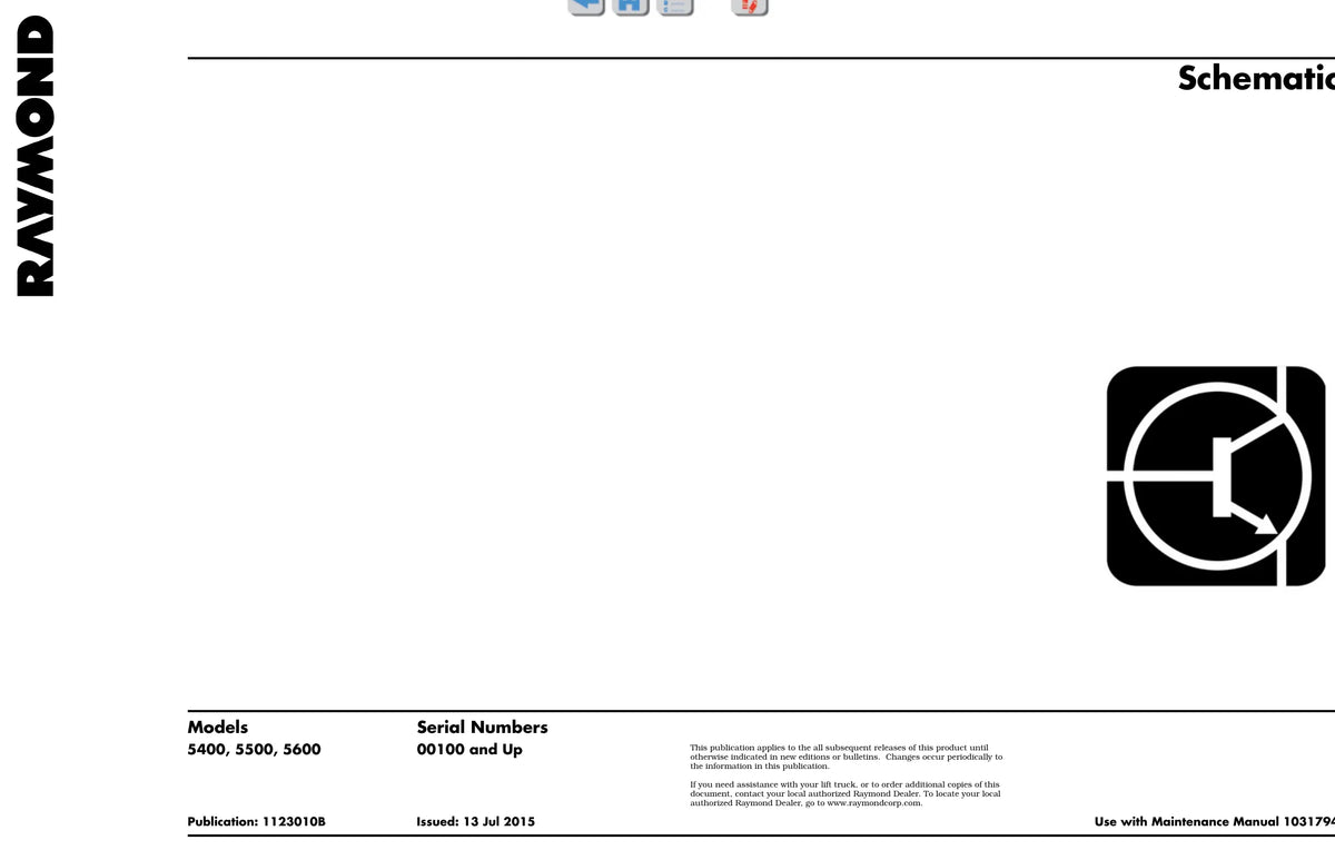 Página interna do Manual de Manutenção Raymond 5400/5500/5600 — diagrama 4