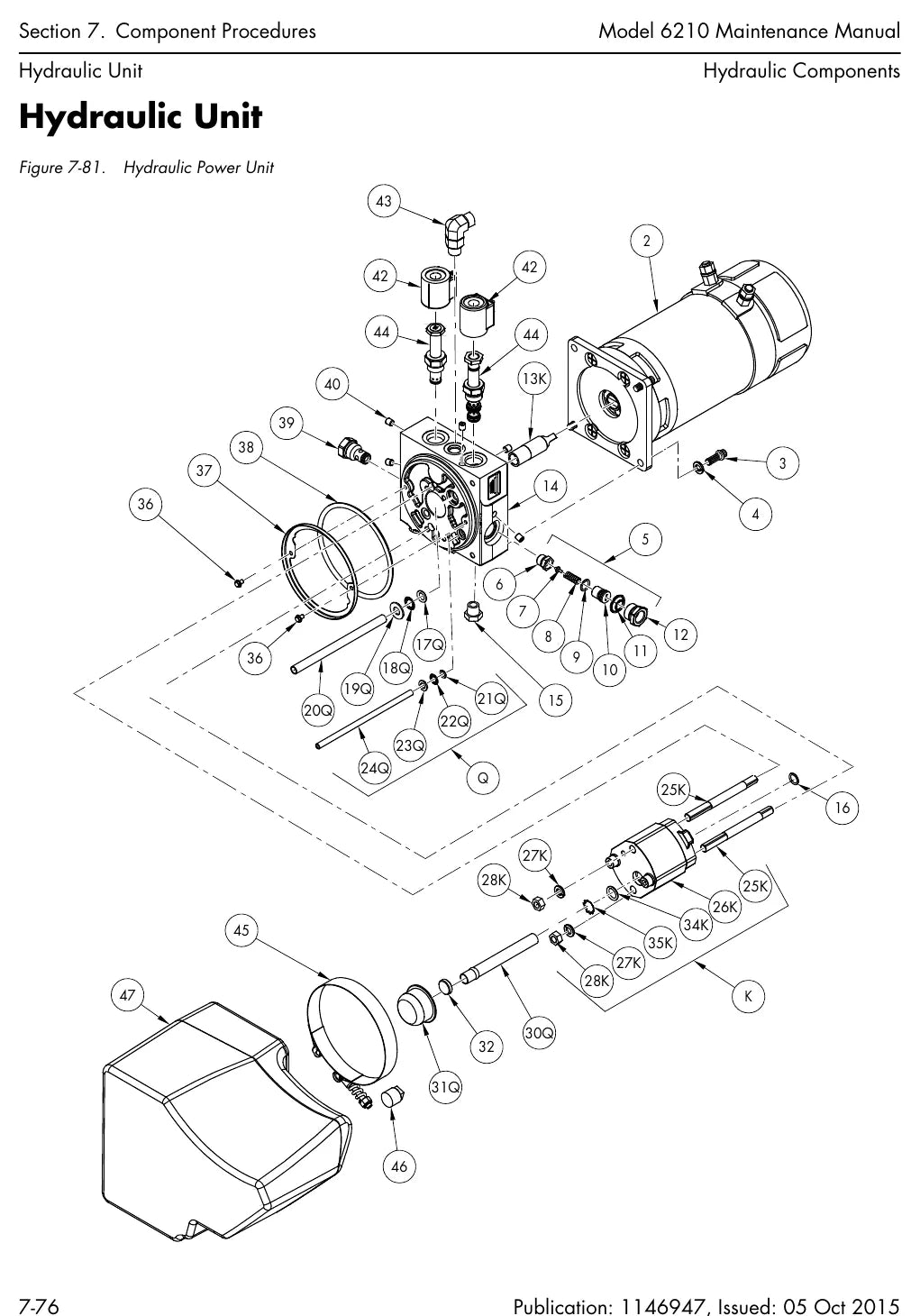 Página interna do Manual de Manutenção Raymond 6210 — diagrama 1