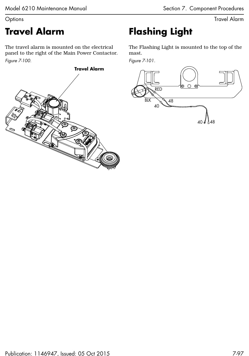 Página interna do Manual de Manutenção Raymond 6210 — diagrama 2