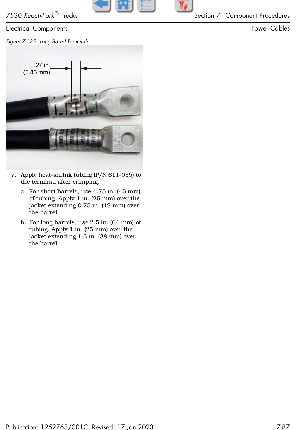 Página interna do Manual de Manutenção Raymond 7530 — diagrama 3