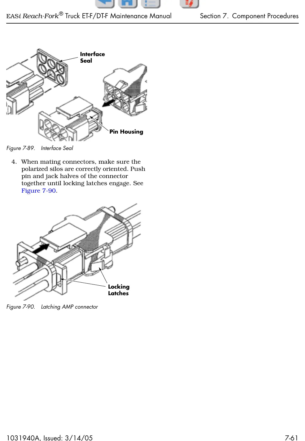 Página interna do Manual de Manutenção Raymond ET-F e DT-F — diagrama 1