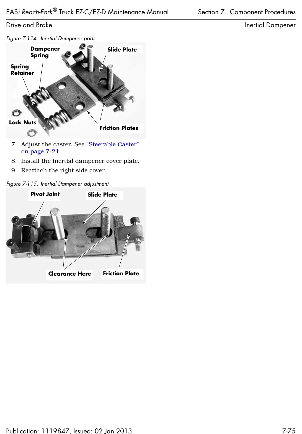 Página interna do Manual de Manutenção Raymond EZ-C e EZ-D — diagrama 1