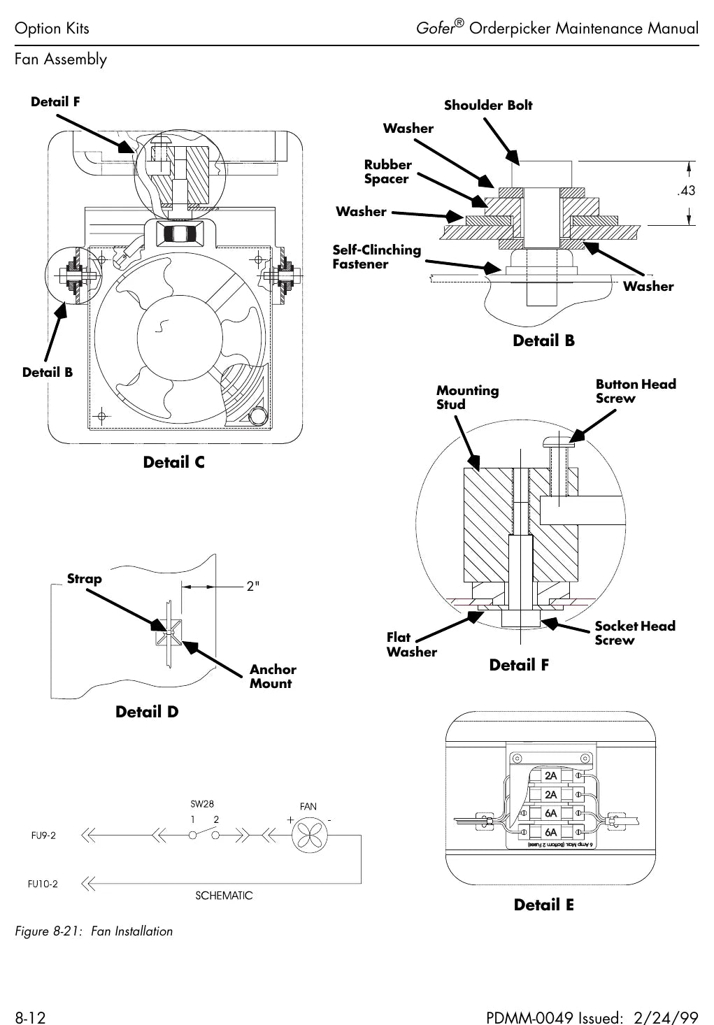 Página interna do Manual de Manutenção Raymond Gofer 212/218/233 — diagrama 4