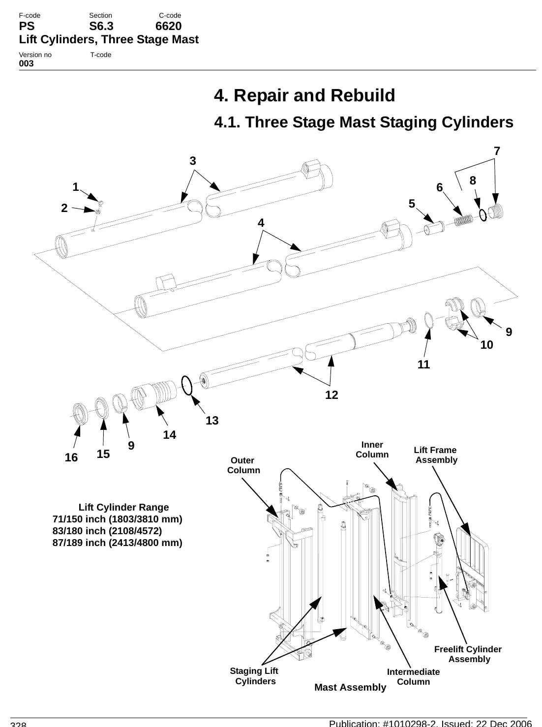 Página interna do Manual de Manutenção Raymond RCS, RSS e RRS30 — diagrama 3
