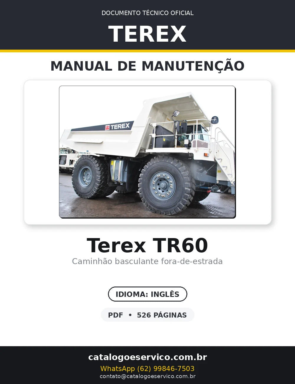 Manual De Manutenção TEREX - TR60 - Caminhao Basculante — capa