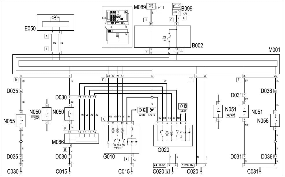 Página 119 dos diagramas elétricos Alfa Romeo 159 — esquema do circuito