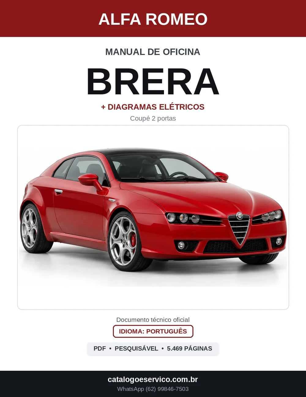 Capa do Manual de Oficina Alfa Romeo Brera em PDF