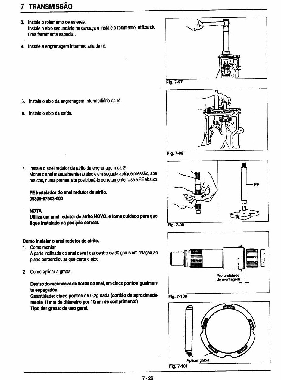 Manual de Oficina Asia Motors Towner (Truck/Van/Coach) — Portugues - motor, direcao - diagrama 1