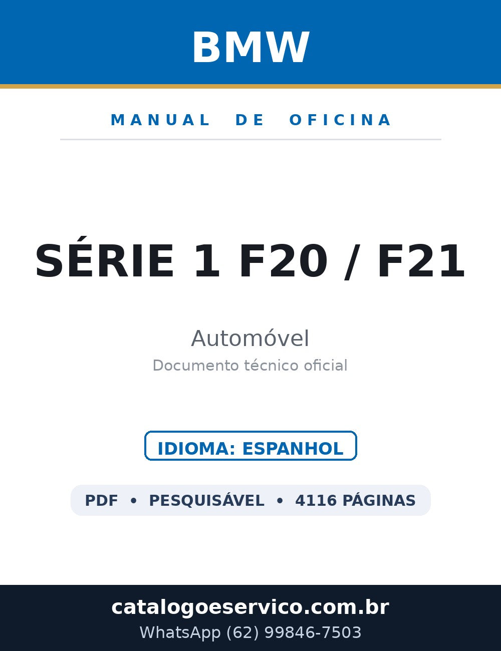 BMW Série 1 F20 / F21 — Manual de Oficina