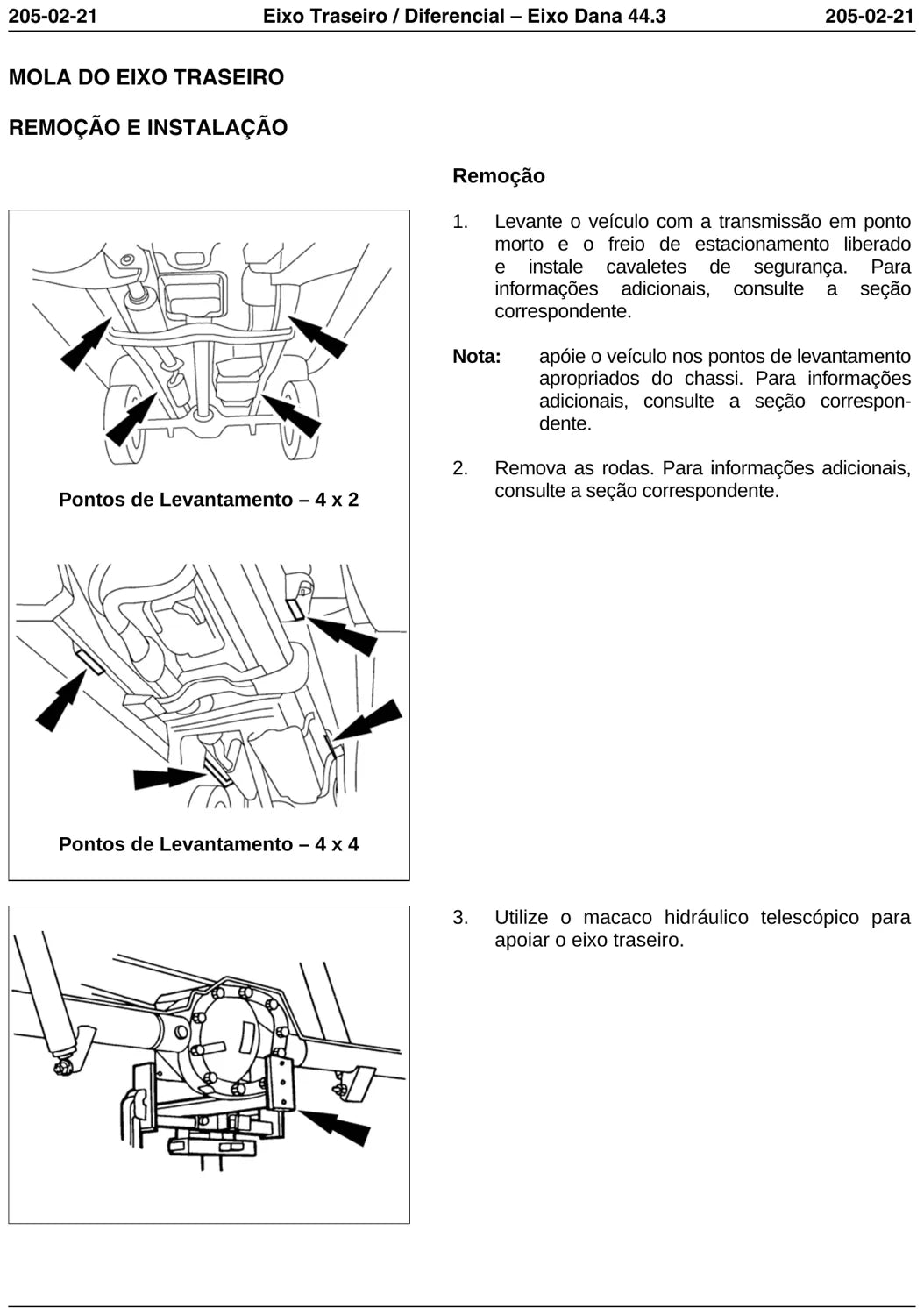 Manual de Oficina Dana 44.3 Ford Ranger Standard e Track-Lok — Seção 205-02 — página 2 do documento