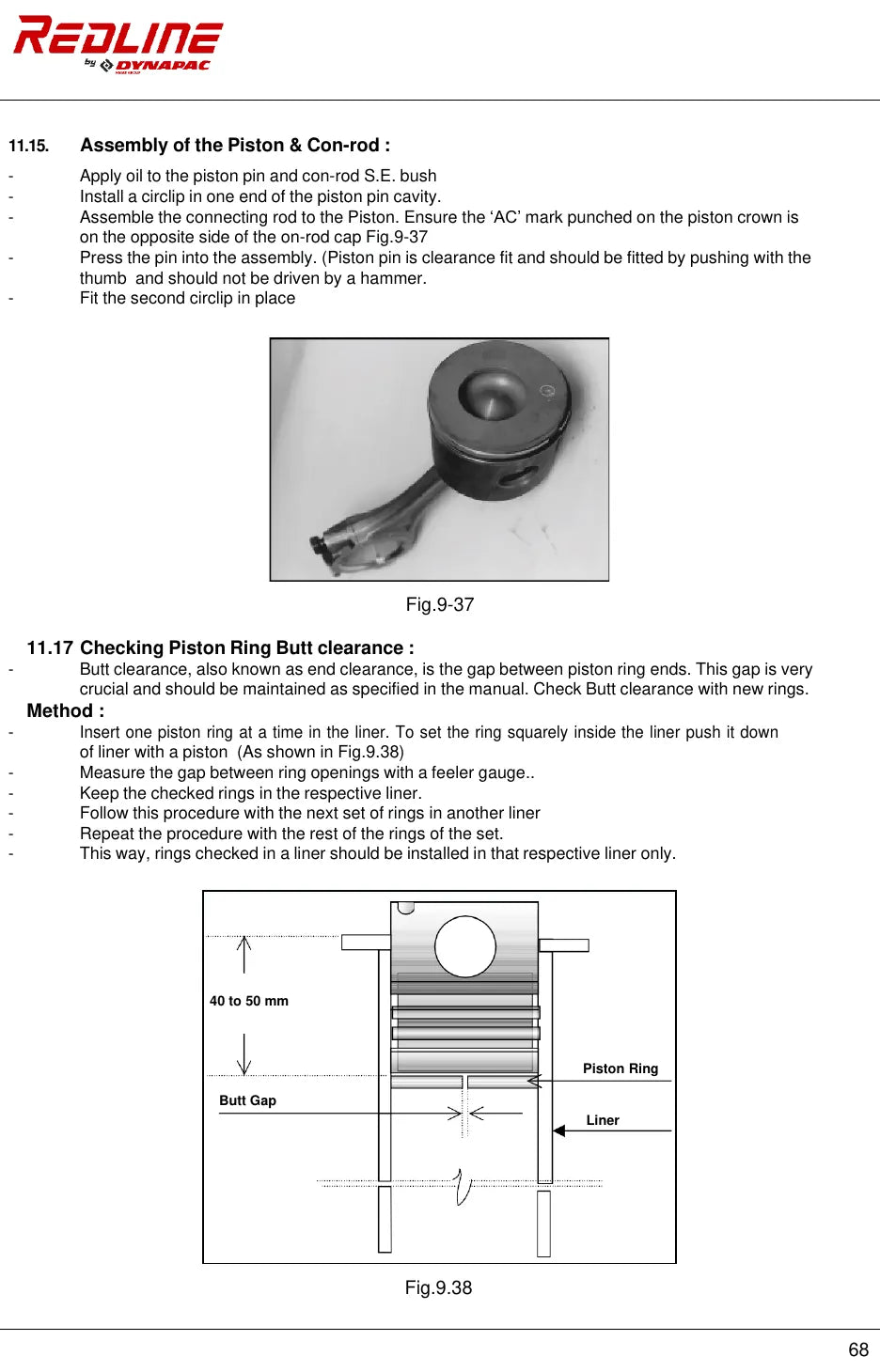 Manual de Oficina Dynapac Motor 4R1040 T e NA — amostra 3 de página interna do documento