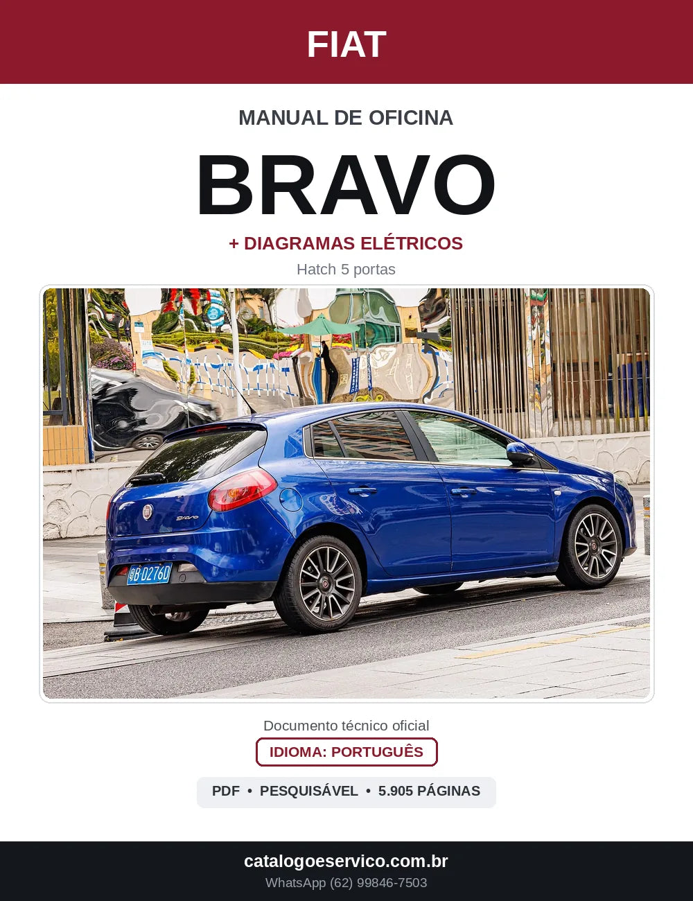 Capa do Manual de Oficina Fiat Bravo em PDF