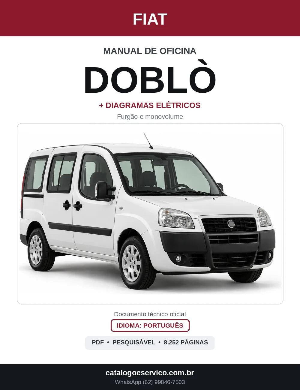 Capa do Manual de Oficina Fiat Doblò em PDF