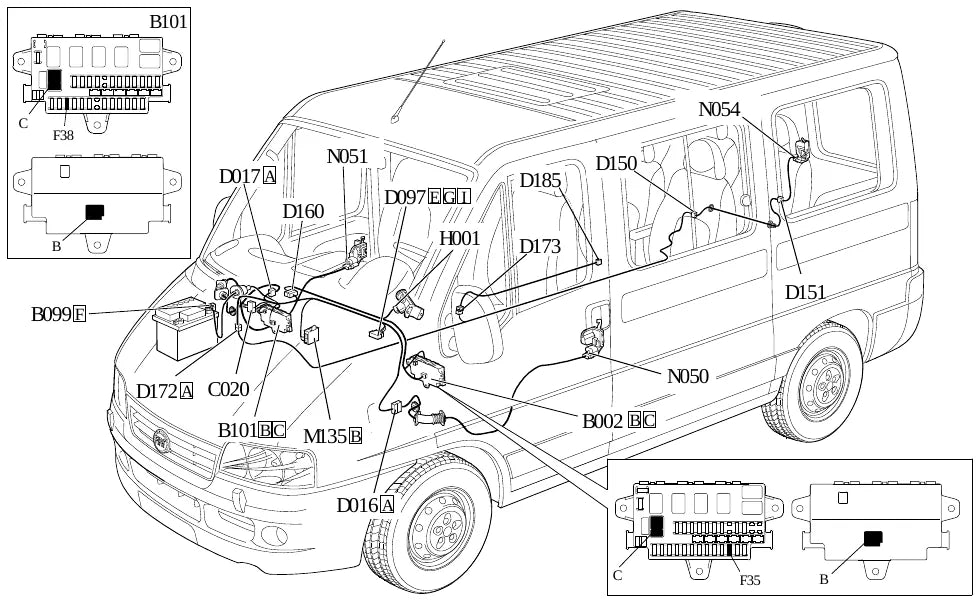 Página 112 dos diagramas elétricos Fiat Ducato — esquema do circuito