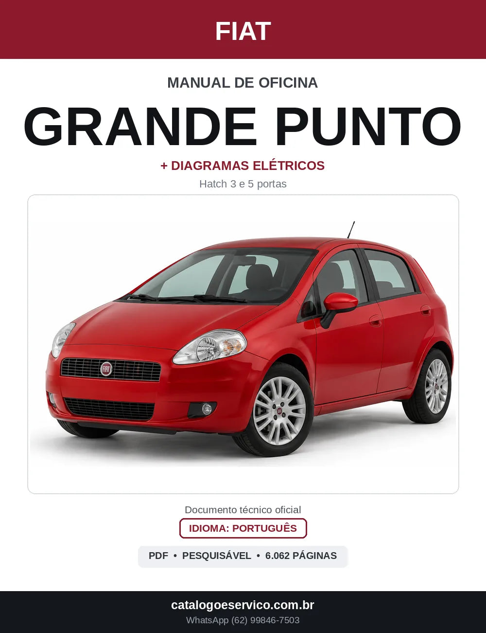 Capa do Manual de Oficina Fiat Grande Punto em PDF