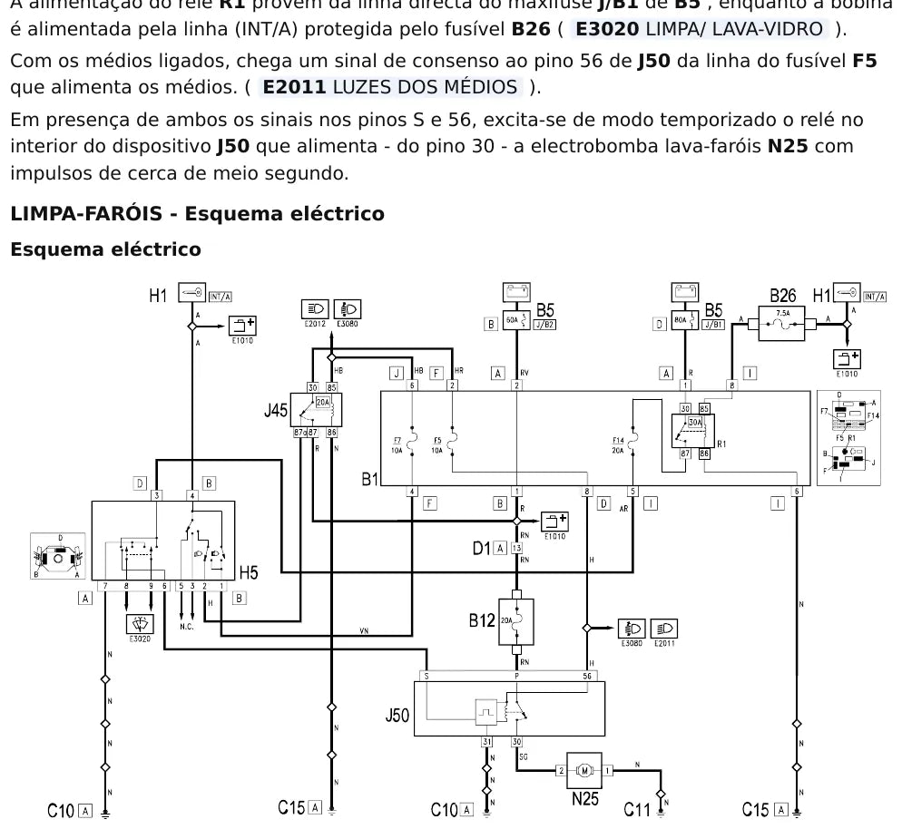 Página 356 dos diagramas elétricos Fiat Multipla — esquema do circuito