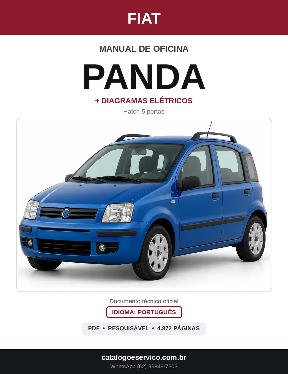 Capa do Manual de Oficina Fiat Panda em PDF