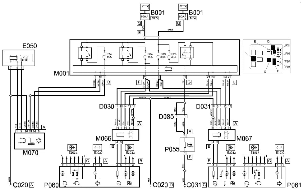 Página 175 dos diagramas elétricos Fiat Ulysse — esquema do circuito