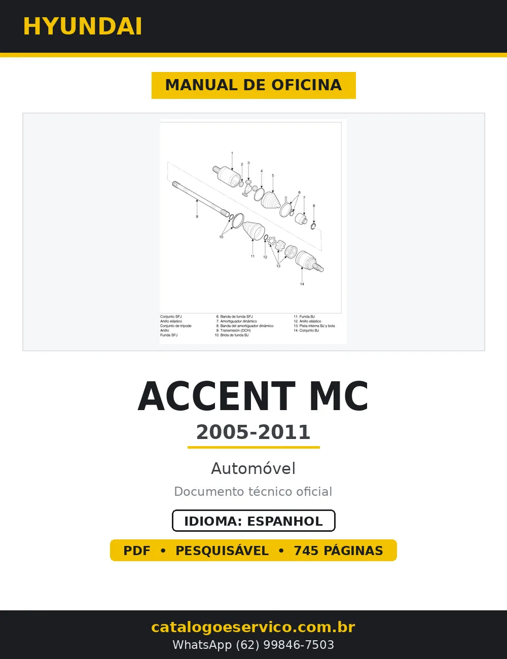 Manual de Oficina Hyundai Accent MC 2005-2011 — capa