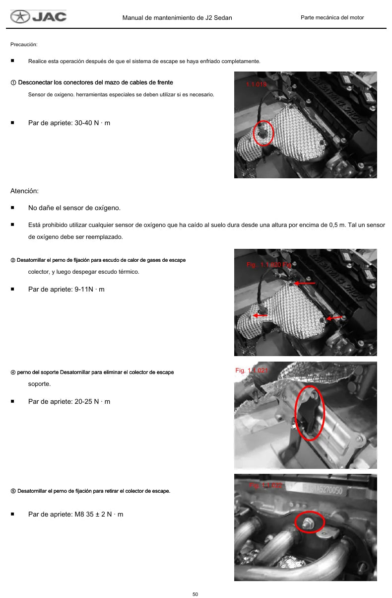 Manual de Oficina Jac J2 2010-2017 — segunda página interna do documento
