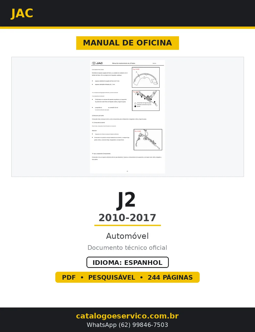 Manual de Oficina Jac J2 2010-2017 — capa