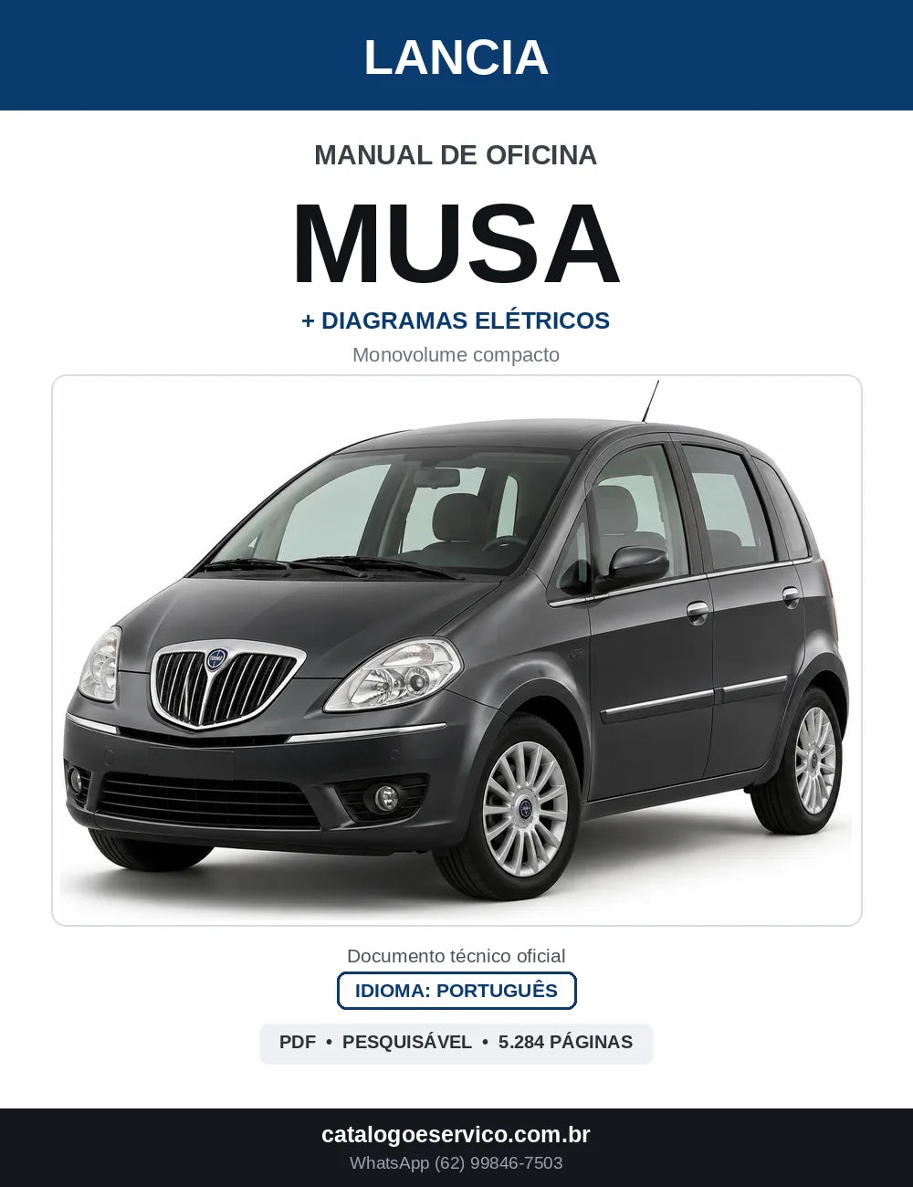 Capa do Manual de Oficina Lancia Musa em PDF