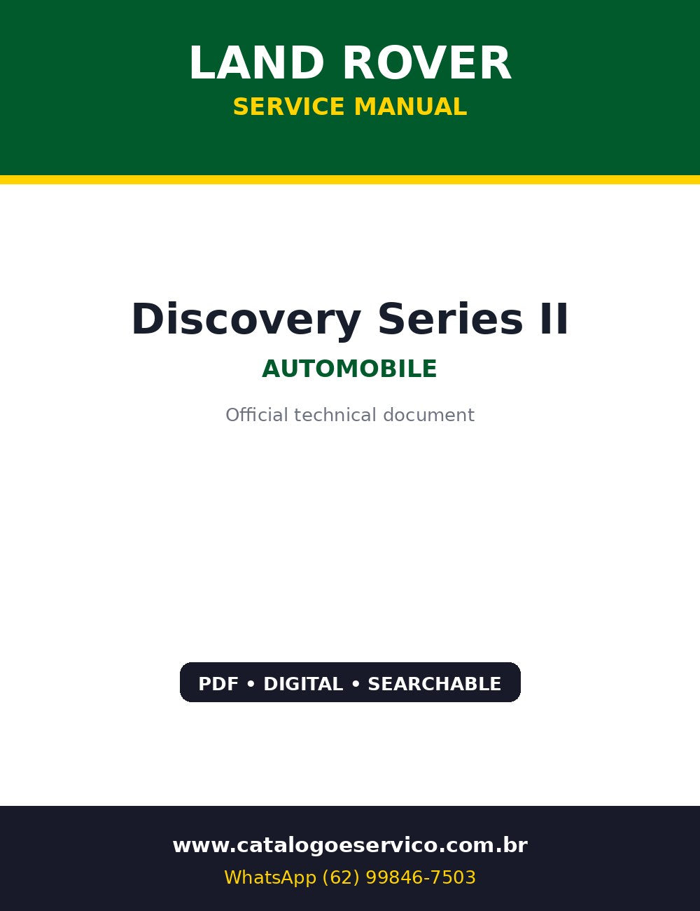 Manual de Oficina Land Rover Discovery Series II — Gerenciamento do motor Td5