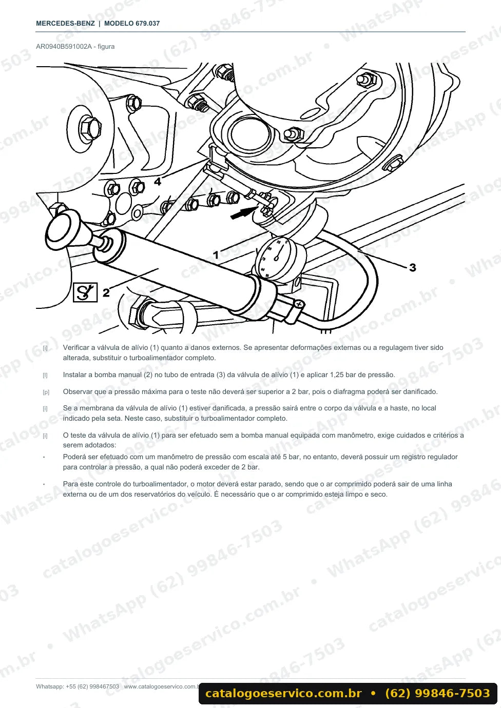 Página de procedimento do manual de oficina Mercedes-Benz 1324