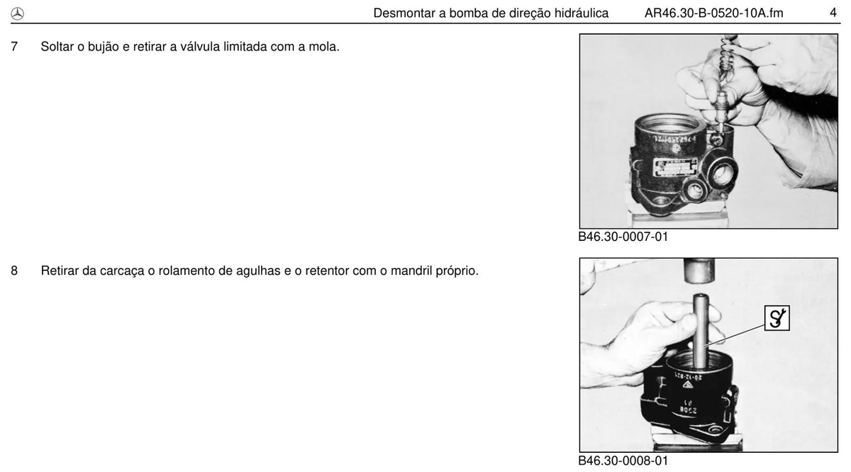 Página do manual de oficina Mercedes-Benz 1414 (3 versões)