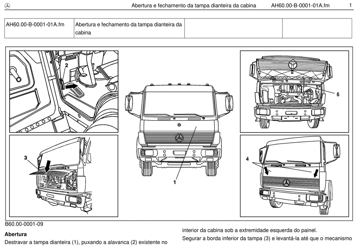 Página do manual de oficina Mercedes-Benz 1420