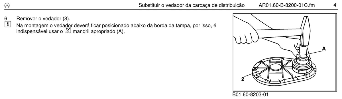Página do manual de oficina Mercedes-Benz 1721 (3 versões)