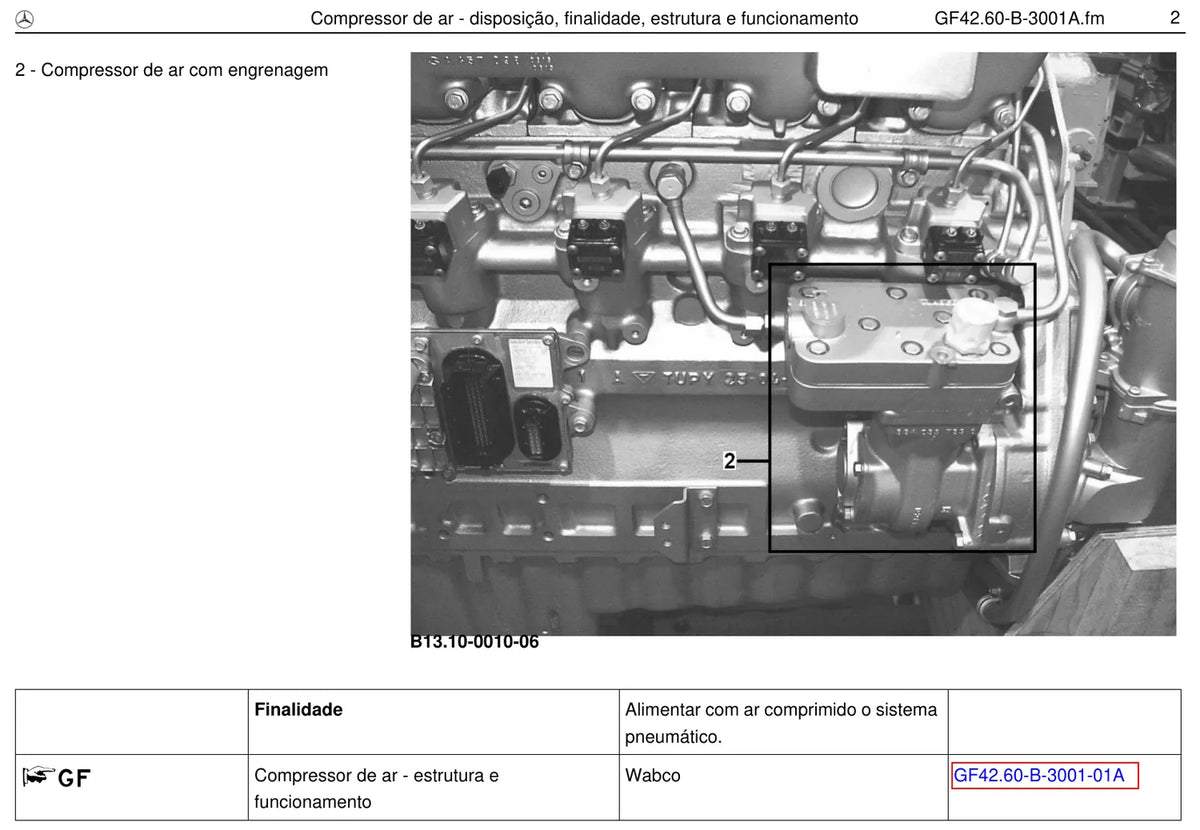 Página do manual de oficina Mercedes-Benz 1938 (3 versões)