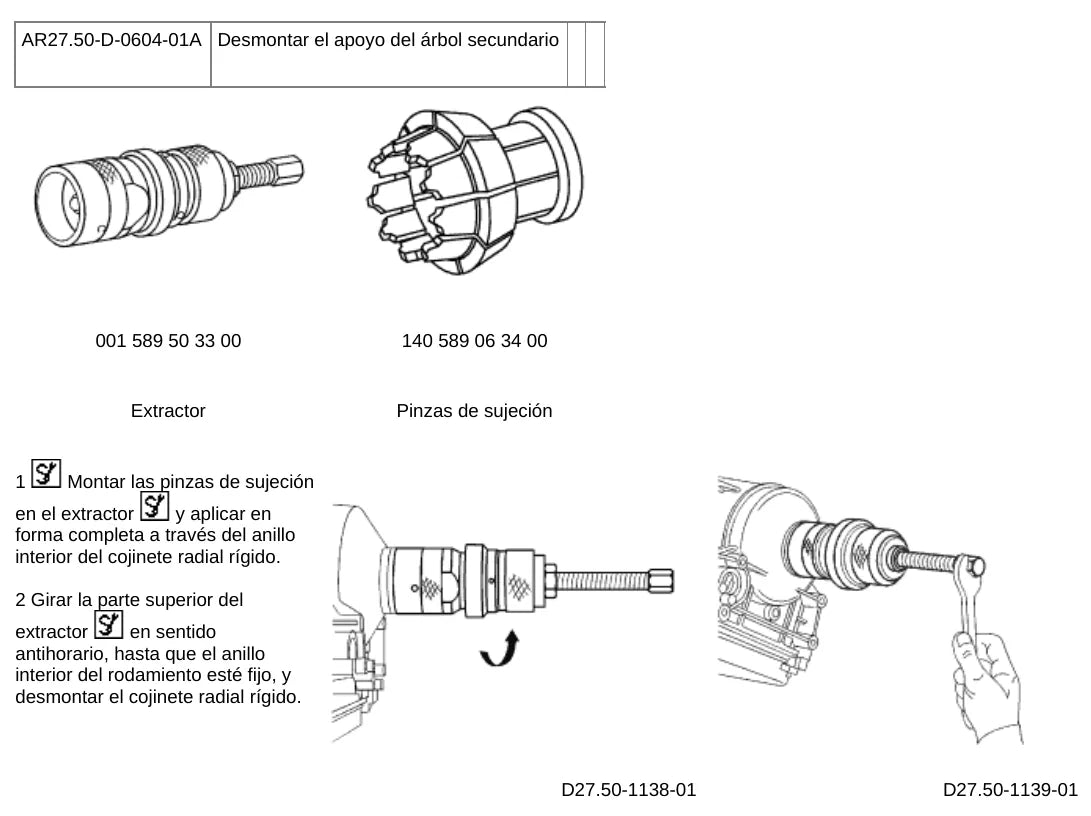 Página do manual de oficina Mercedes-Benz Sprinter 311 CDI