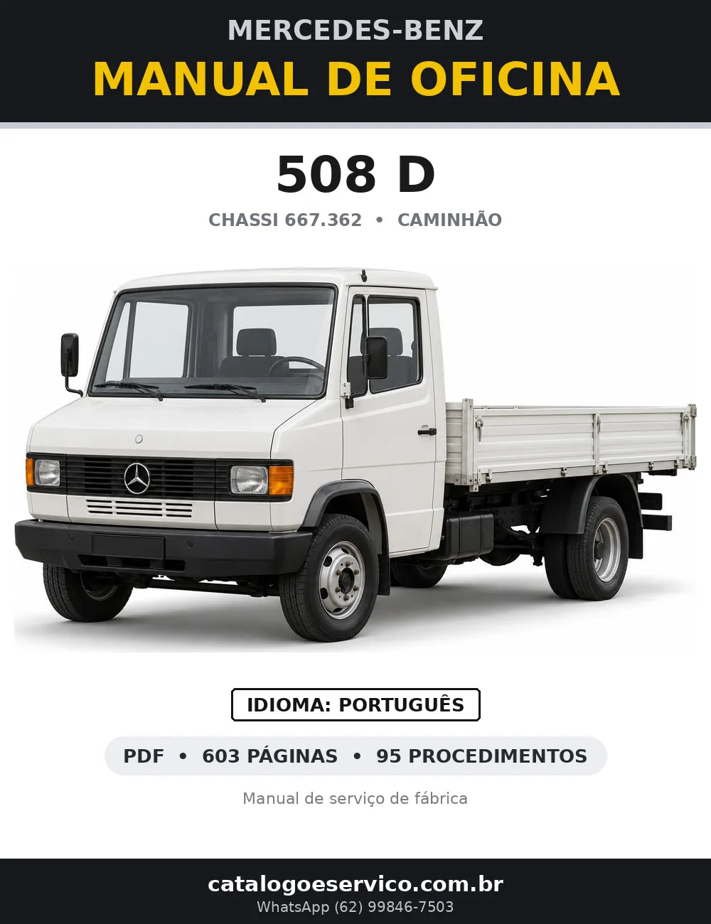 Capa do manual de oficina Mercedes-Benz 508 D
