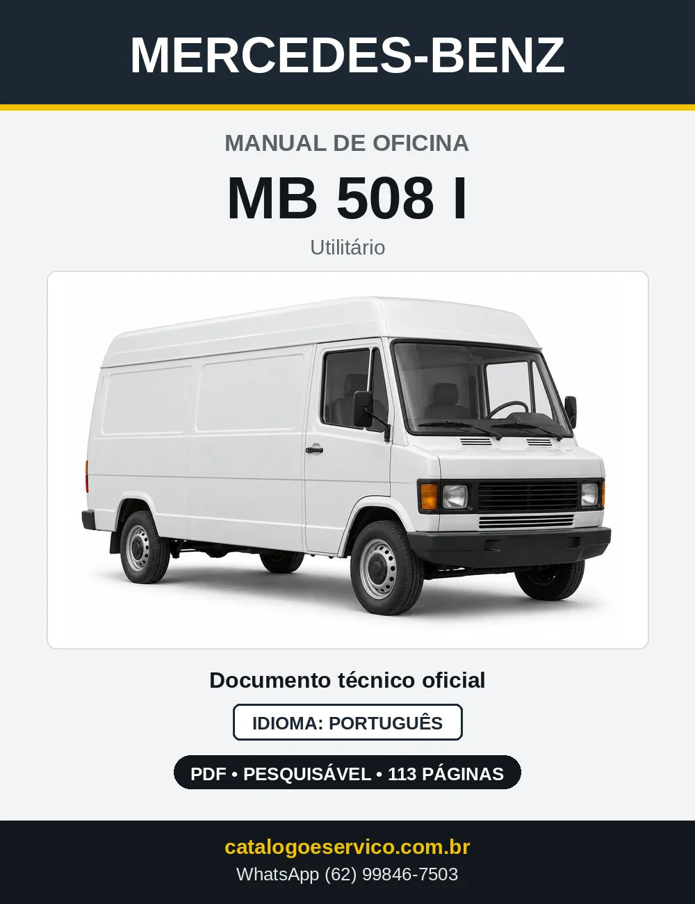 Capa do manual de oficina Mercedes-Benz MB 508 I