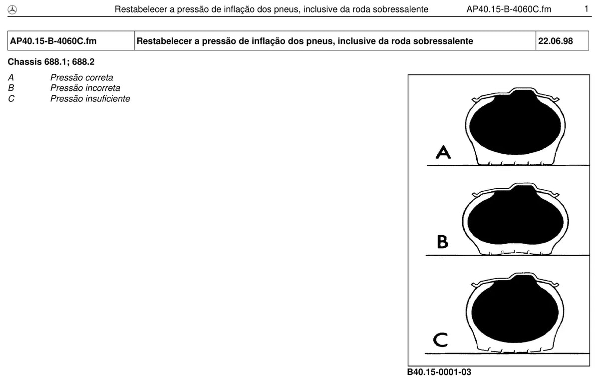 Página do manual de oficina Mercedes-Benz 709 (3 versões)