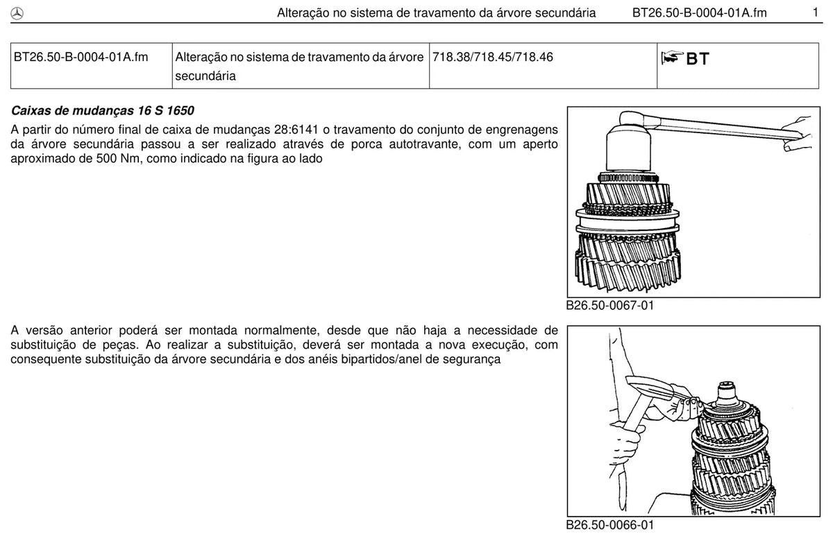 Página do manual de oficina Mercedes-Benz 709 (3 versões)