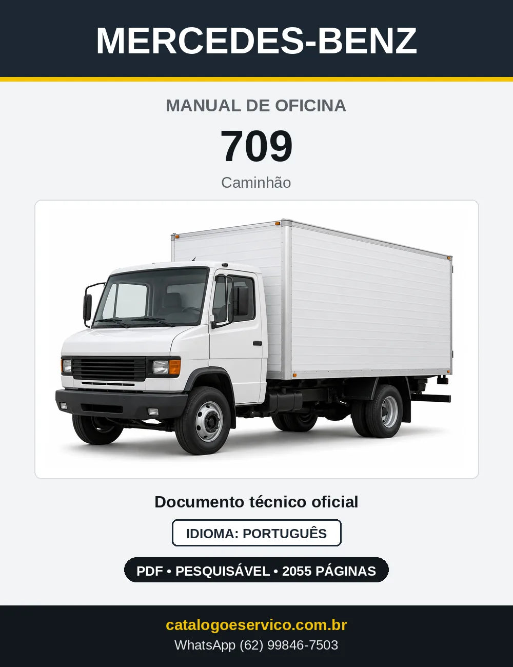 Capa do manual de oficina Mercedes-Benz 709 (3 versões)