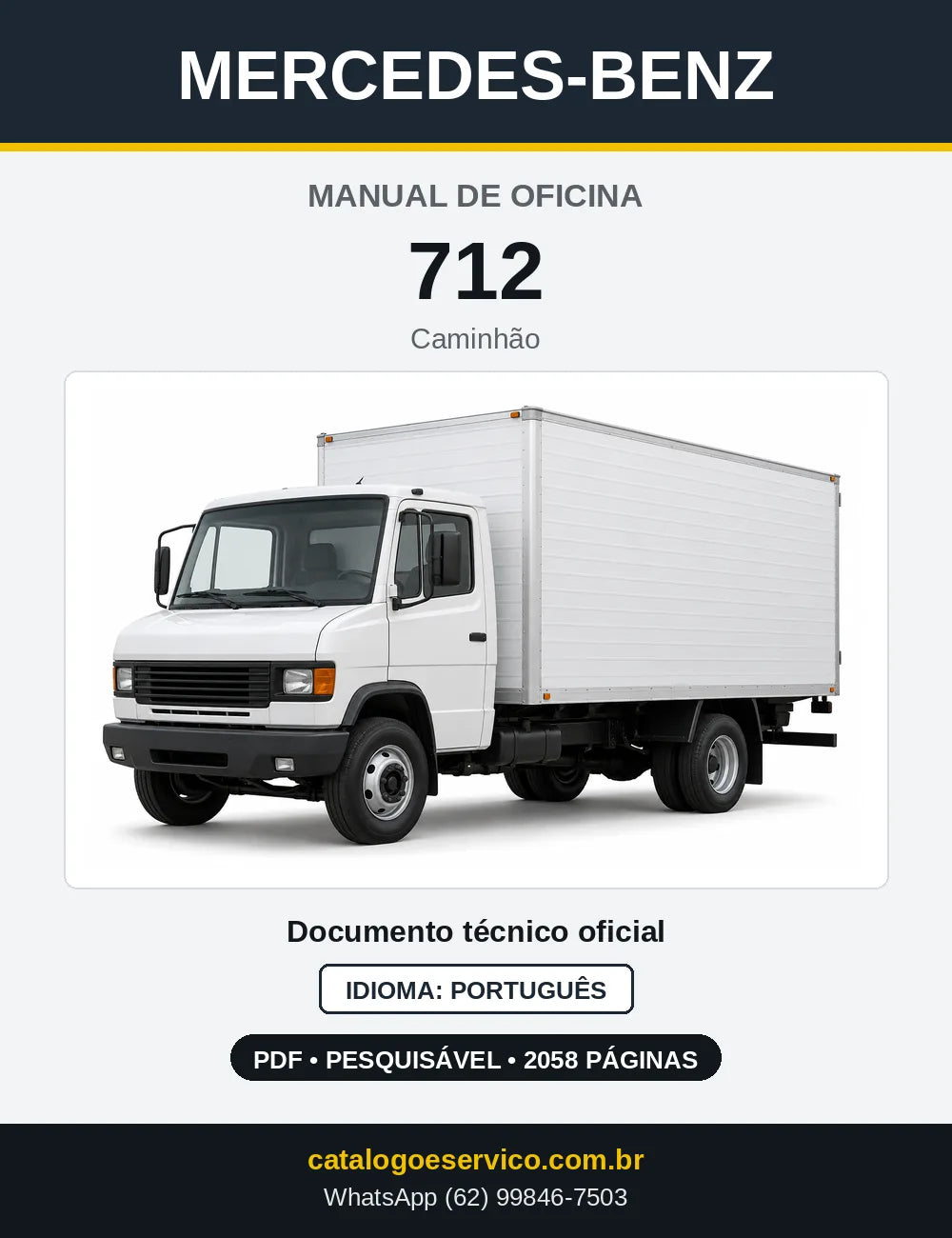 Capa do manual de oficina Mercedes-Benz 712 (5 versões)