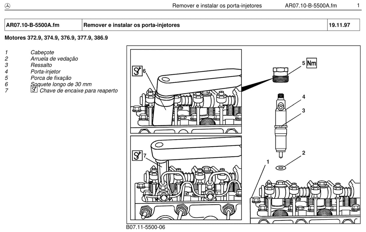 Página do manual de oficina Mercedes-Benz 814