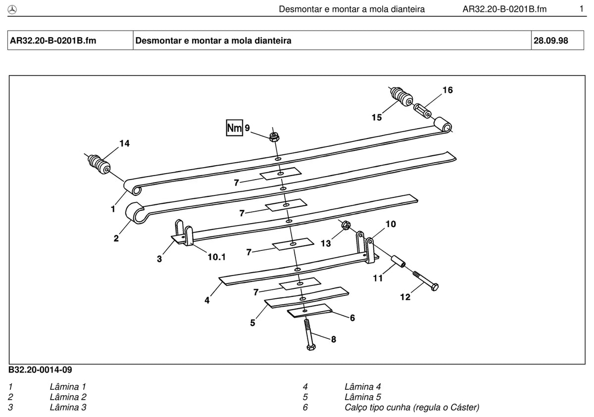 Página do manual de oficina Mercedes-Benz 913