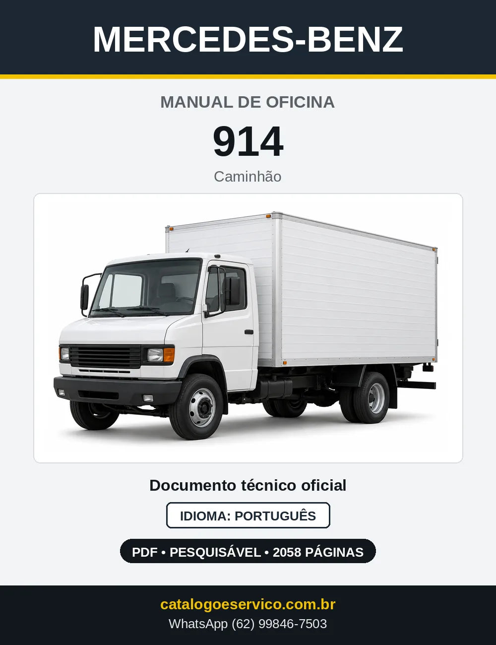 Capa do manual de oficina Mercedes-Benz 914 (2 versões)