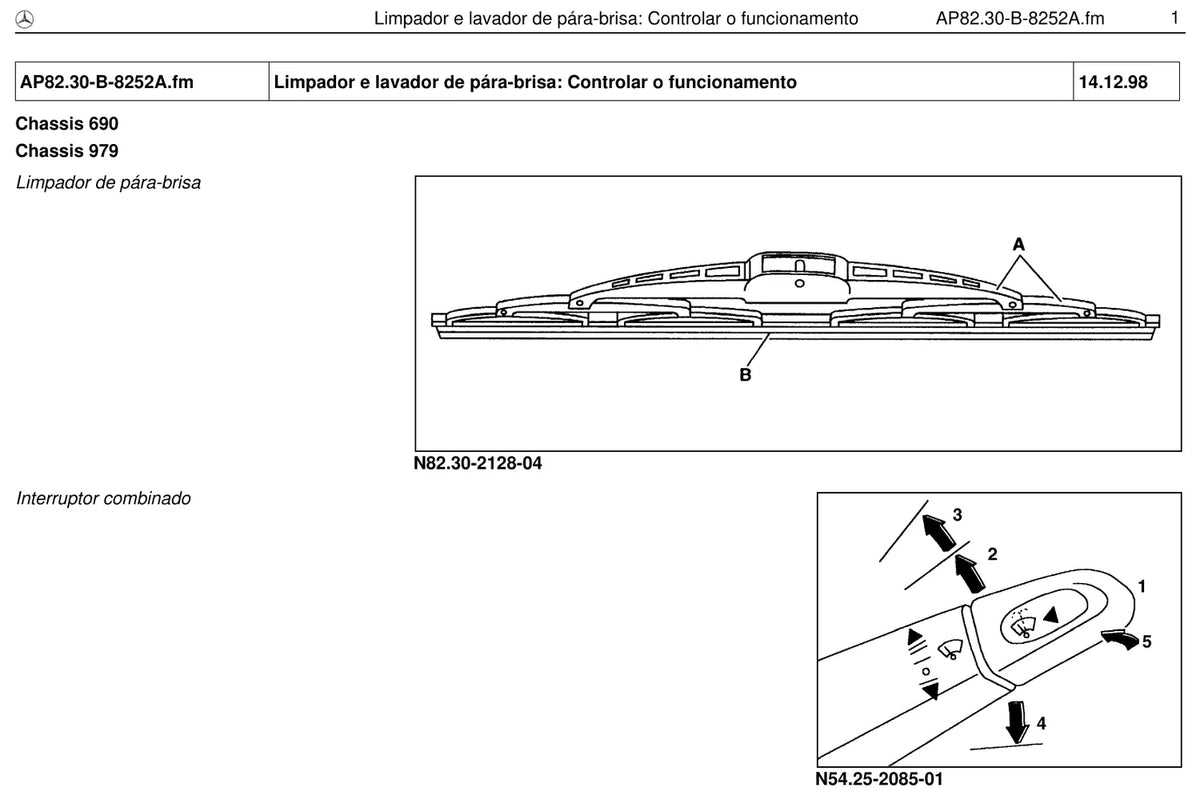 Página do manual de oficina Mercedes-Benz 915 (3 versões)