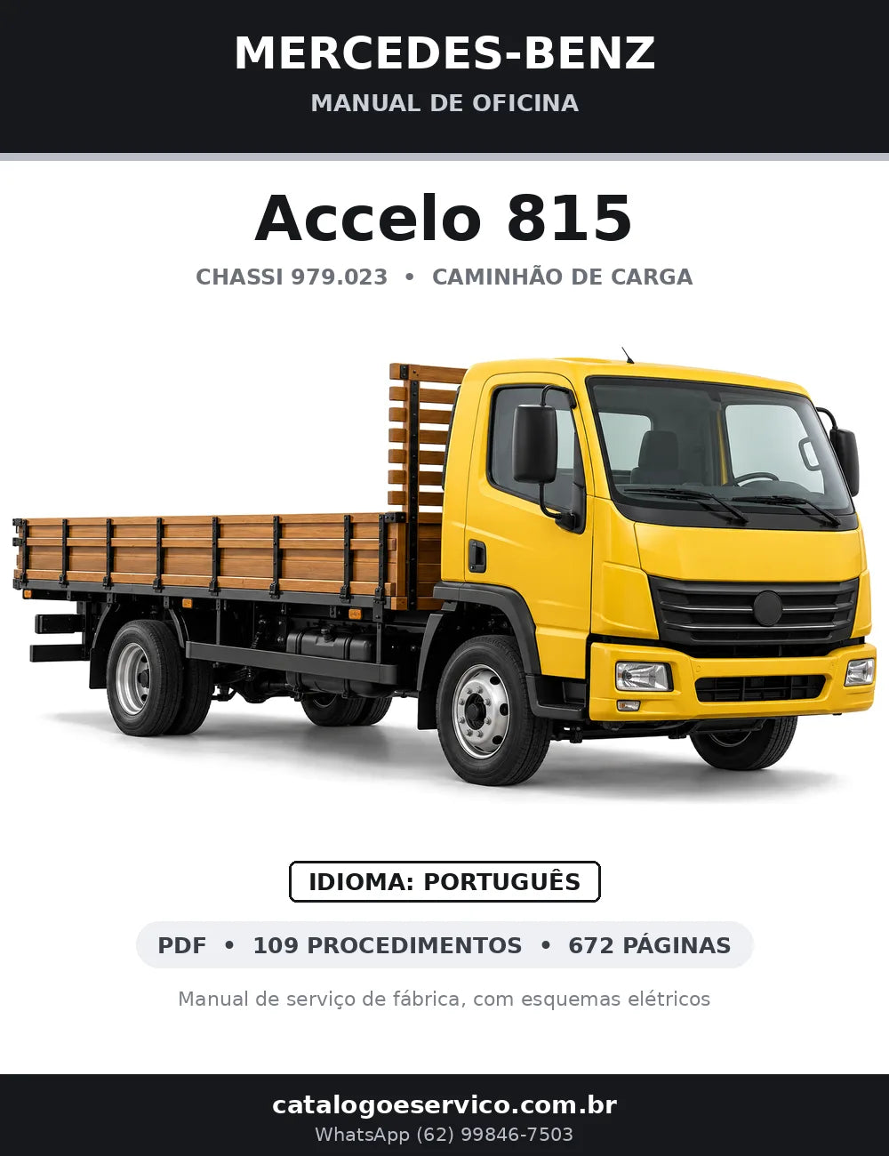 Capa do manual de oficina Mercedes-Benz Accelo 815