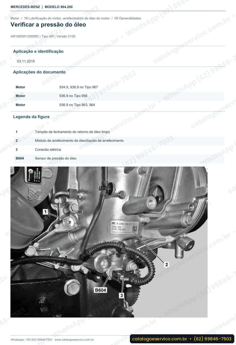 Página de procedimento do manual de oficina Mercedes-Benz Actros 1824 K