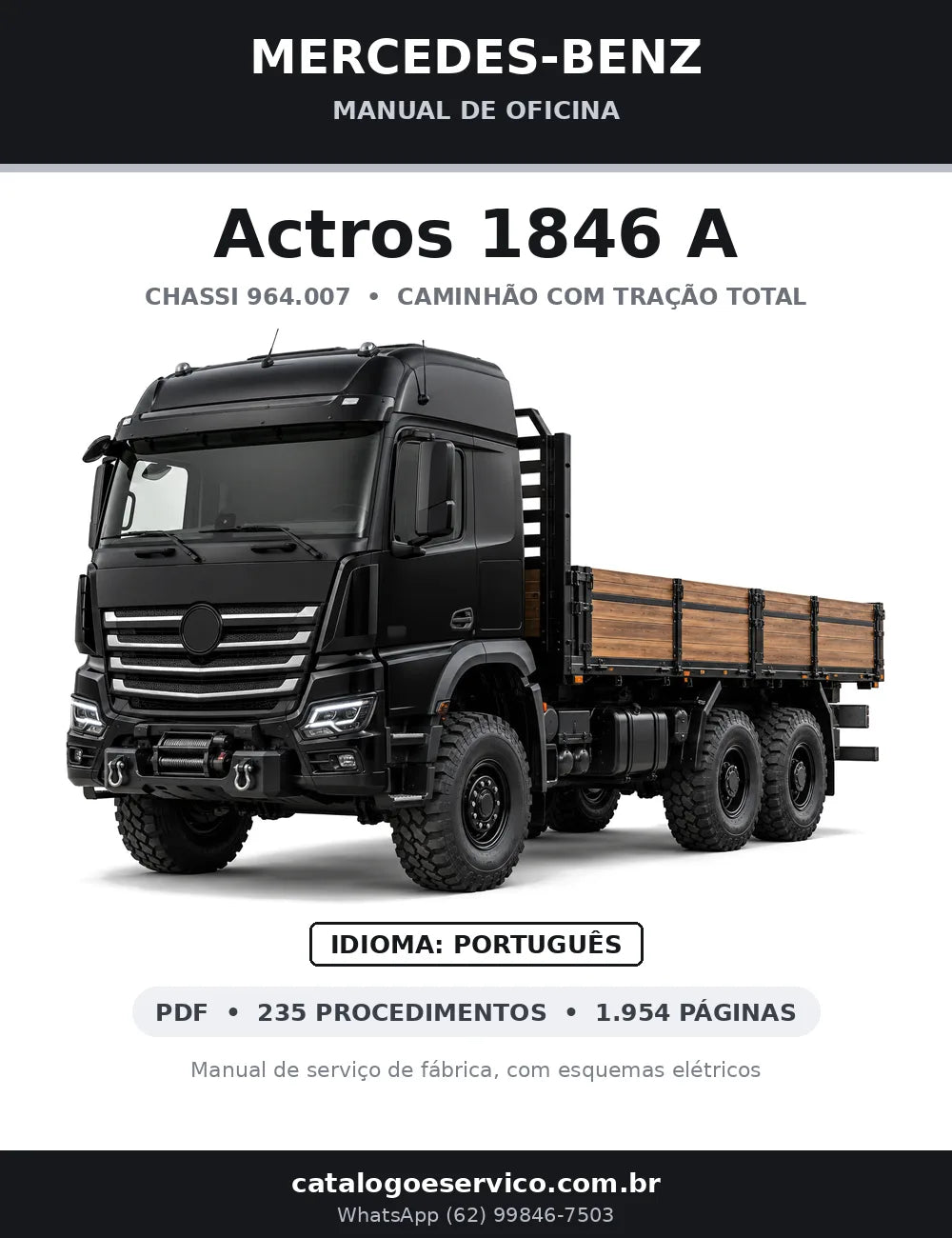 Capa do manual de oficina Mercedes-Benz Actros 1846 A