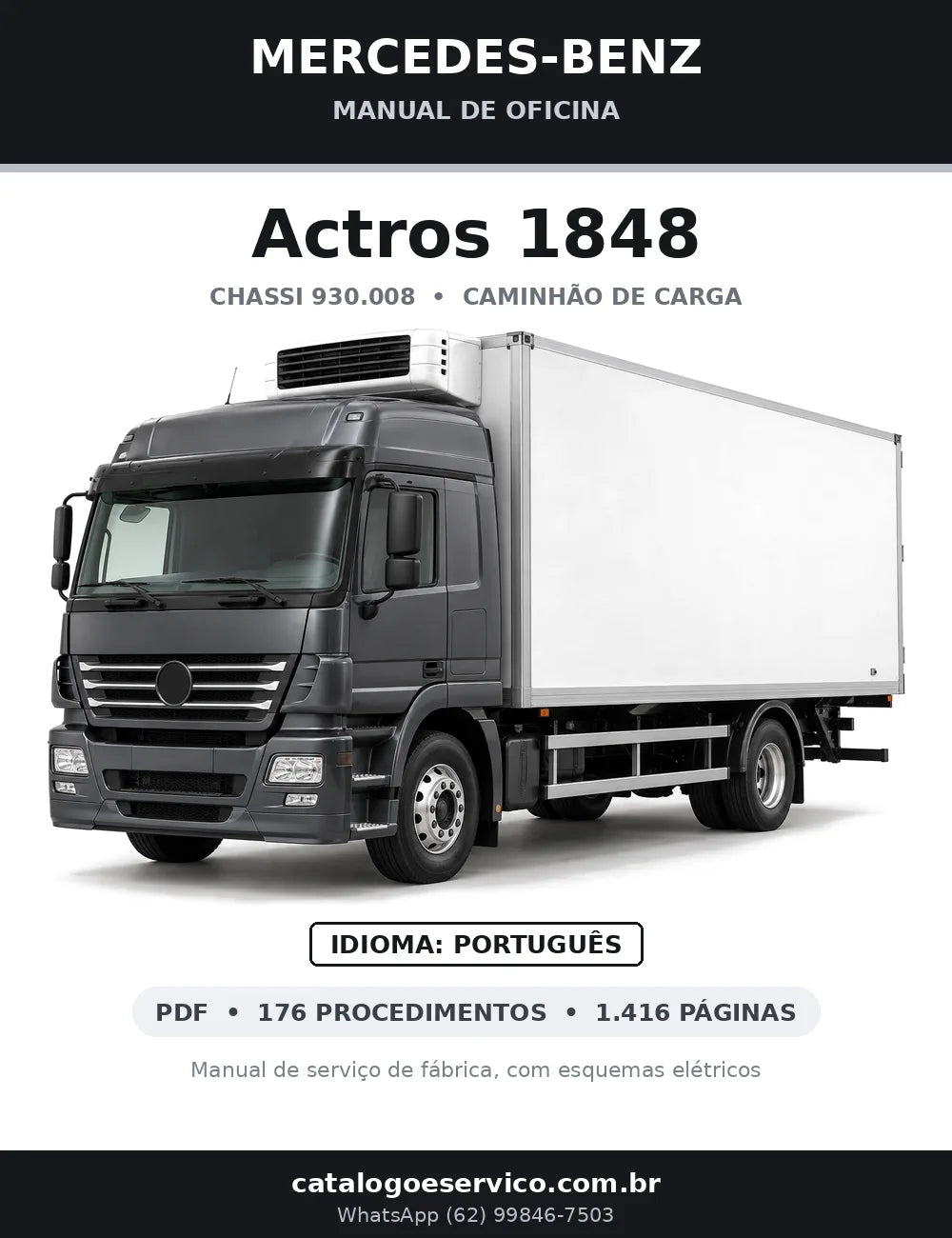 Capa do manual de oficina Mercedes-Benz Actros 1848