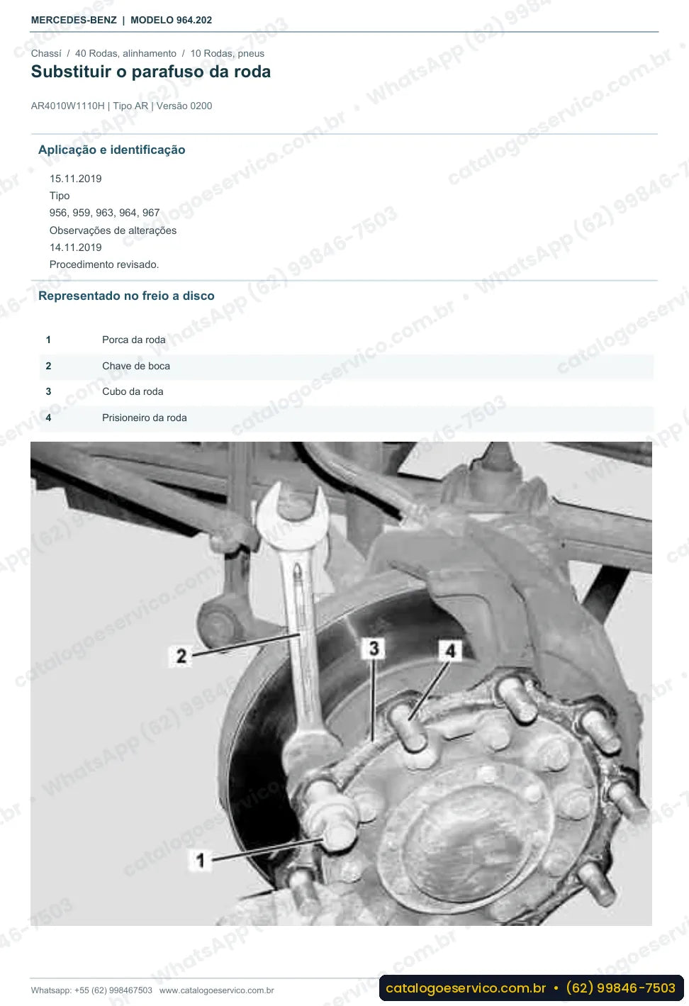 Página de procedimento do manual de oficina Mercedes-Benz Actros 2024 LK